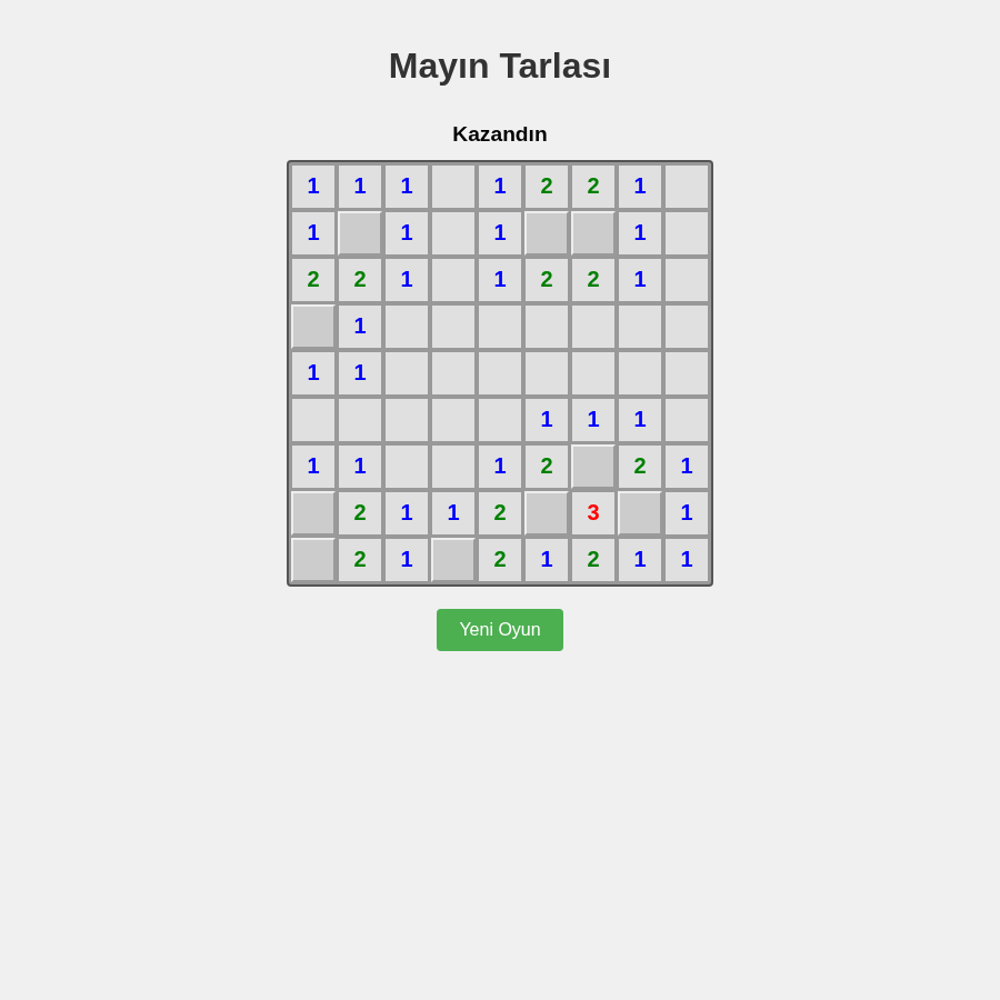 Gemini 3.1 Pro mayın tarlası, kazanılmış oyun